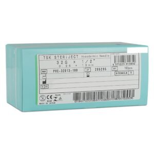 TSK Pre Regular Hub Needle 32G x 13mm (1/2″) PRE-32013- 1 BOX OF 100