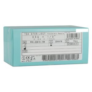 TSK Pre Regular Hub Needle 33G x 13mm (1/2″) PRE-33013- 1 BOX OF 100