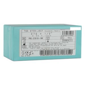 TSK Control Hub Needle 27G x 13mm (1/2″) PRC-27013I – 1 BOX OF 100